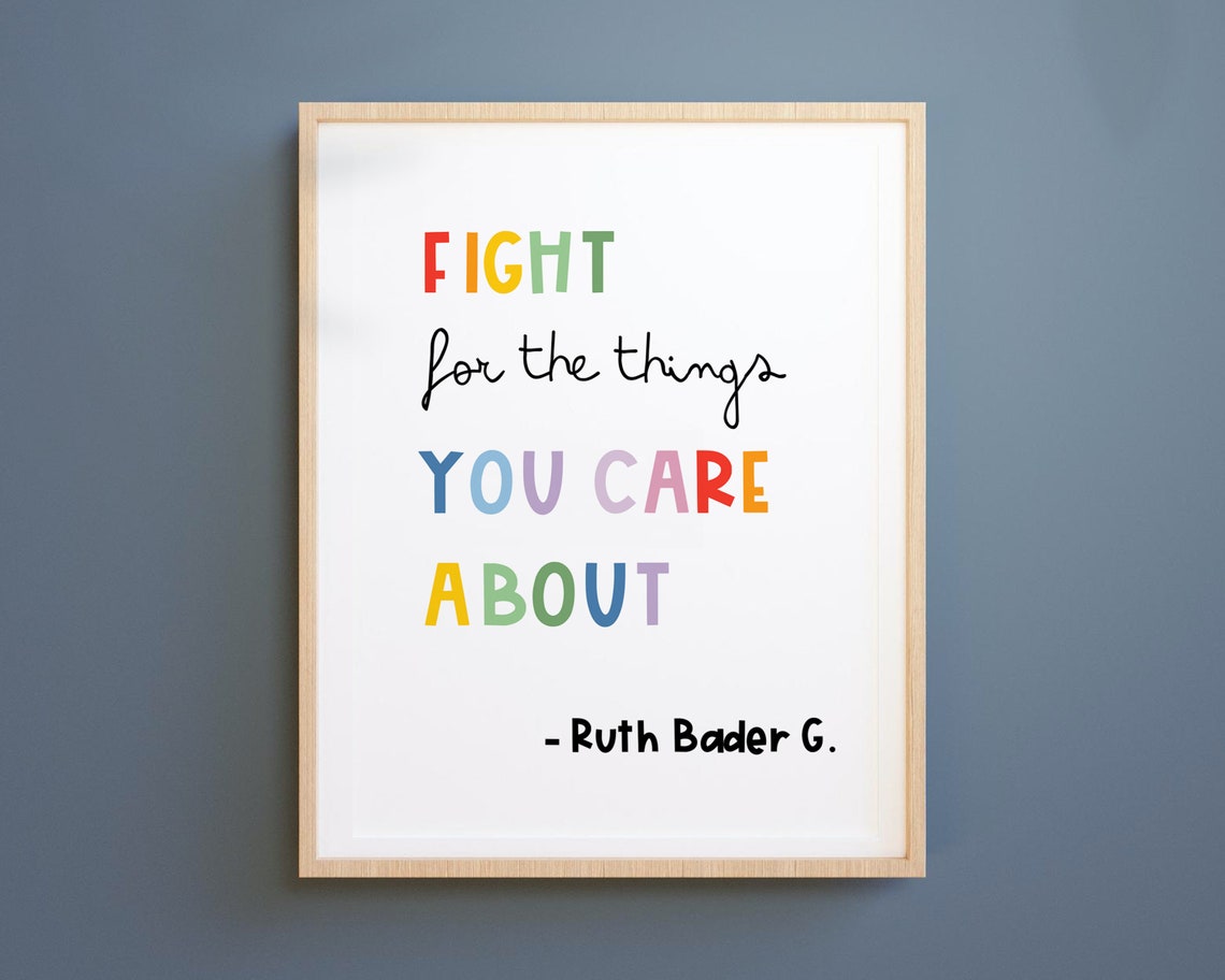 Ruth Bader Quote Kids Decor Art Print