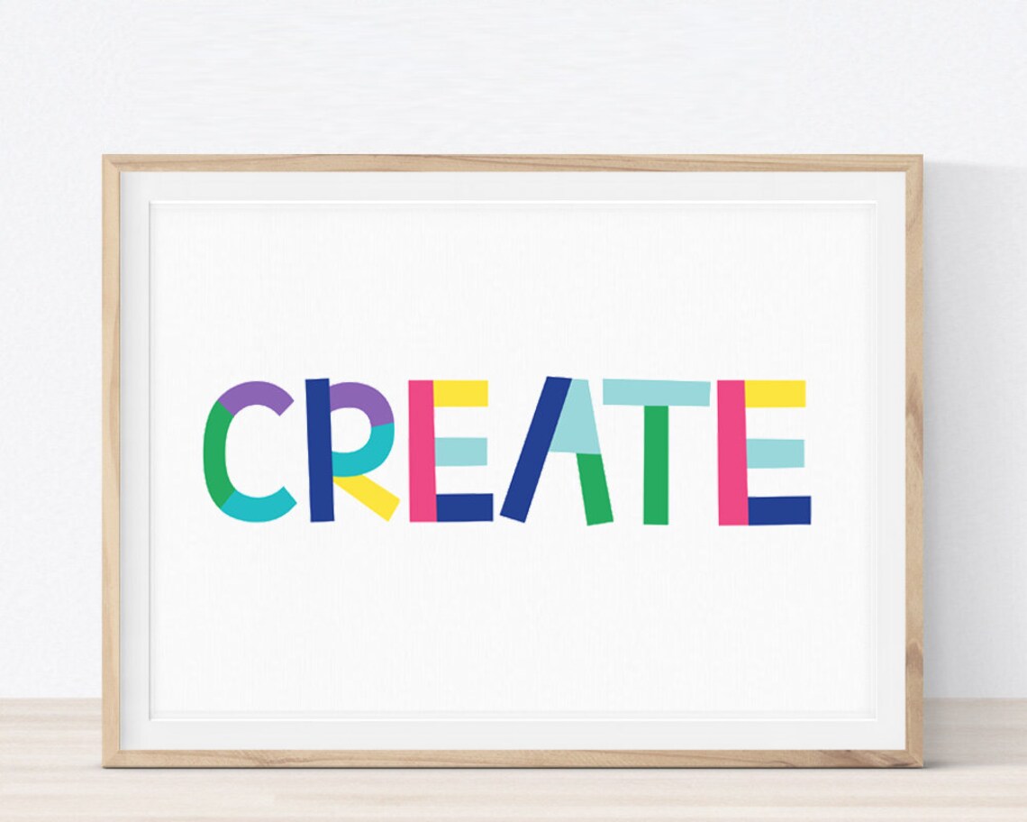 Create Playroom Nursery Quote Art Print for Kids