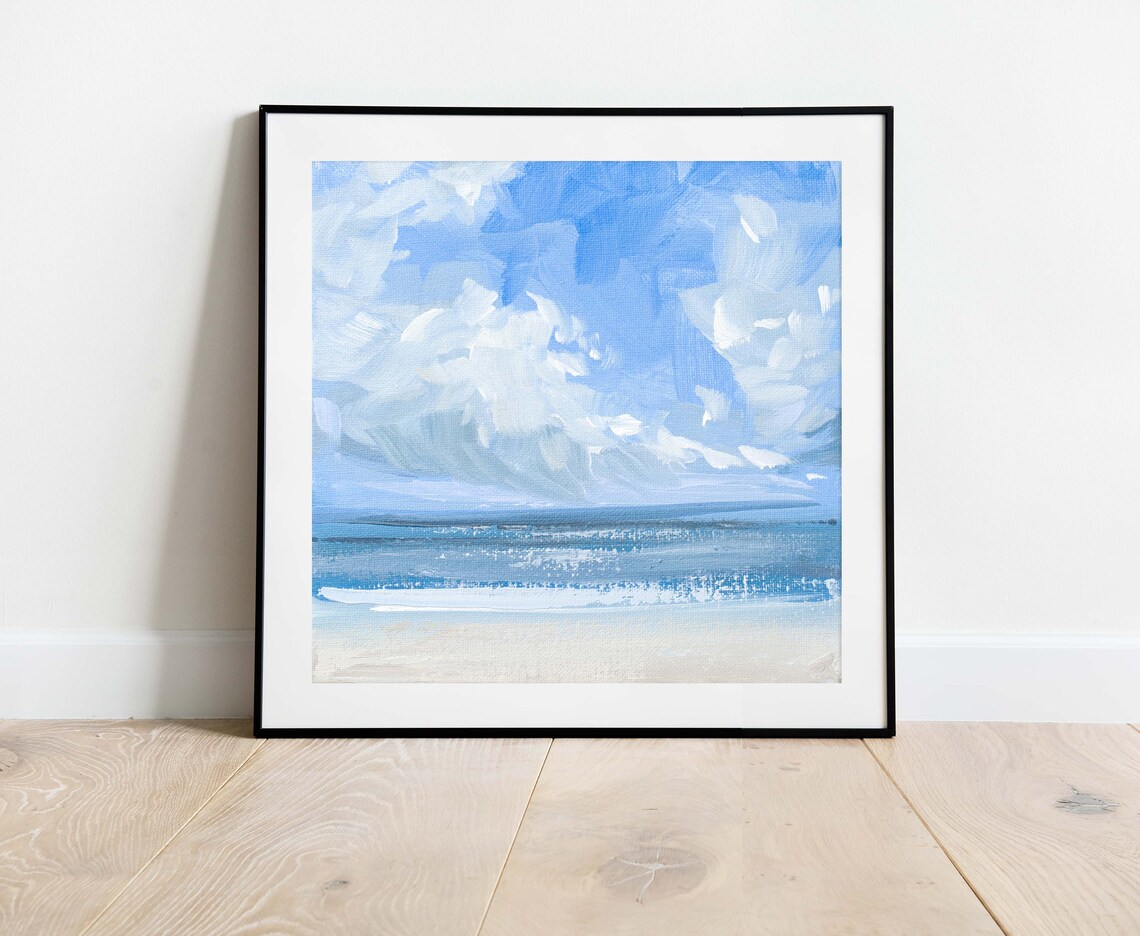 Impressionist Seascape Art Print, Coastal Wall Art