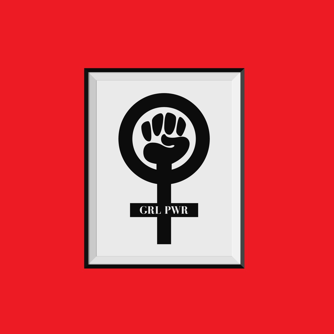 Art Feminist Dorm Room Decor Feminist Art College Dorm Girl Power Sign Powerful Inspiration For Women Powerful Women Print Grl Pwr
