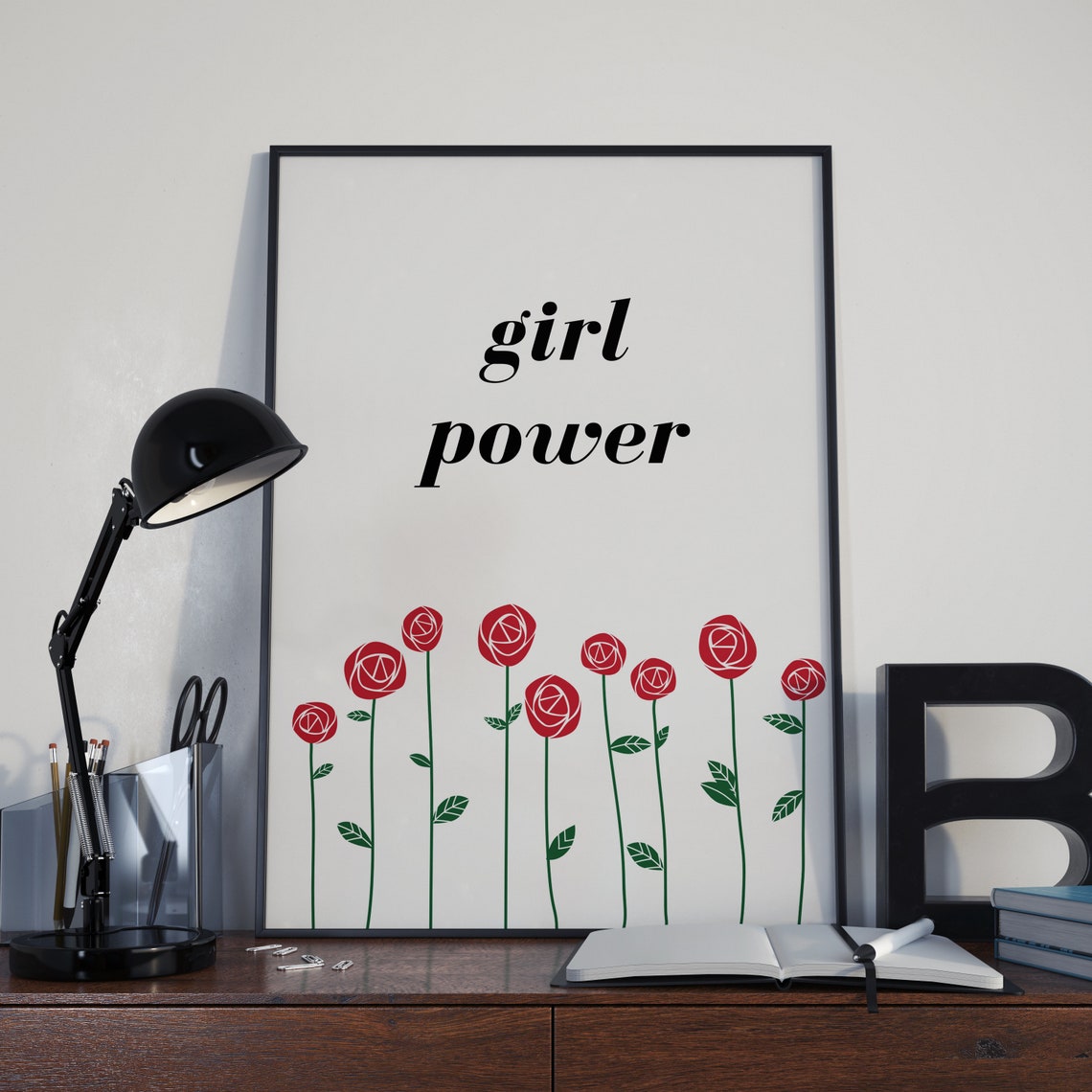 Feminist Art Girl Power Print Feminist Poster Dorm Room Decor Anti Trump Gift Empowered Women Empower Black Women Print Feminist Gift - Image 2
