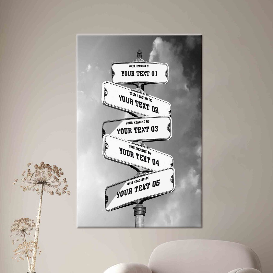 Street Sign Personalized Modern Wall Art Print