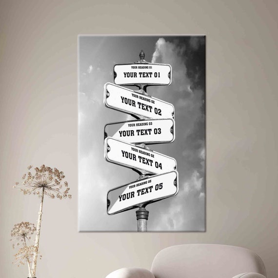 Street Sign Personalized Modern Wall Art Print