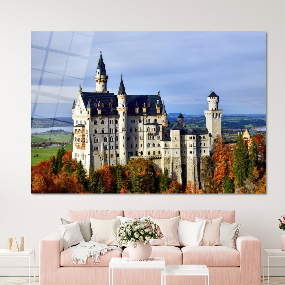 Neuschwanstein Art Castle Wall Art Germany Wall Art Art 3d Glass Art Wallpaper Panels Poster Gift For Him Wall Decor - Image 2
