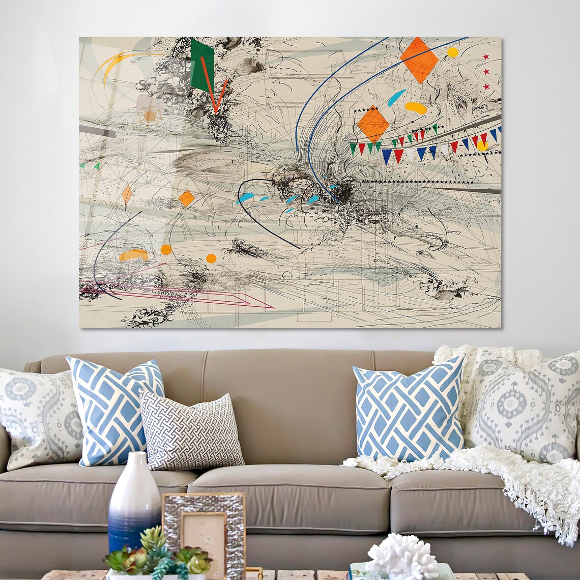 Julie Mehretu Abstract Art Print, Modern Decor - Image 2