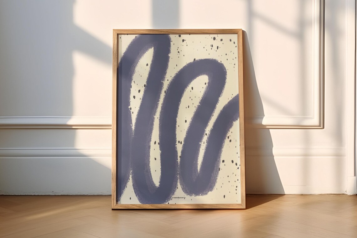 Abstract Wave Poster, Ocean & Beach Decor