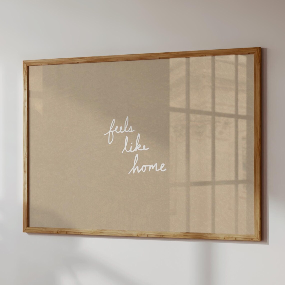 Feels Like Home Minimalist Typography Art Print