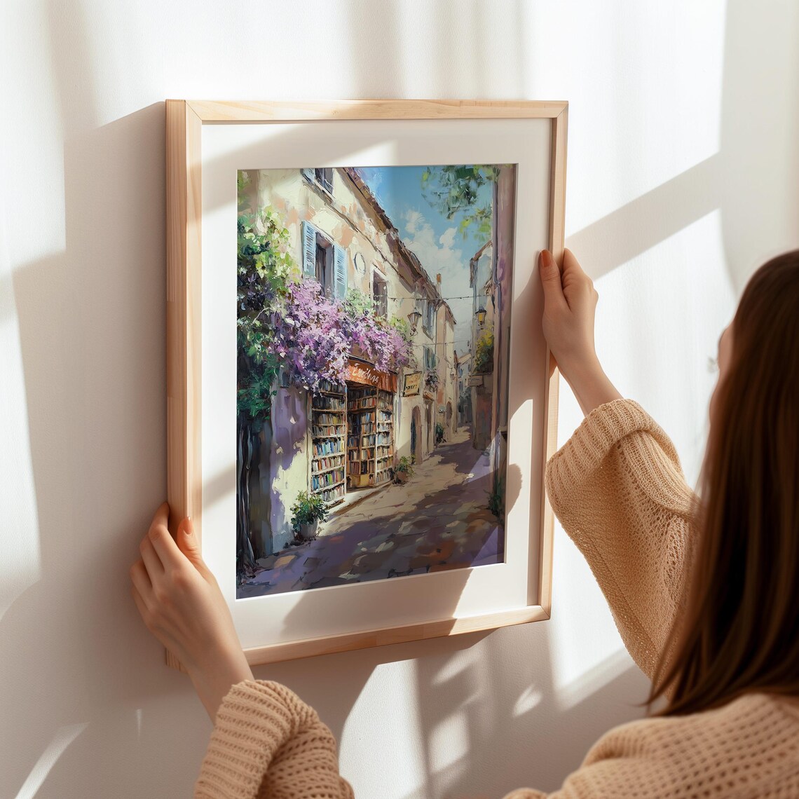 Vintage Bookstore Art Print, Cozy Reading Nook Decor - Image 8