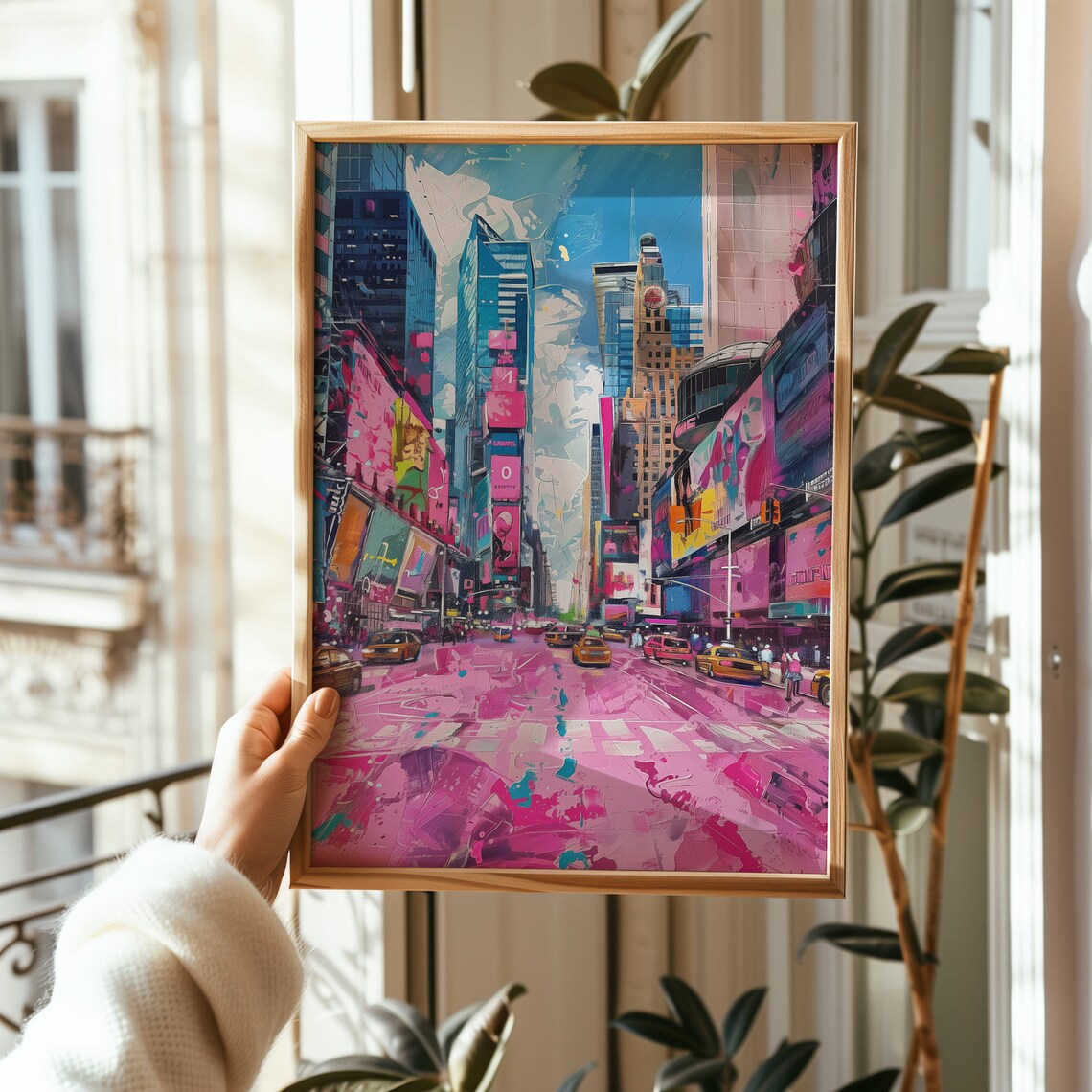 Vibrant Pink Times Square New York City Pop Street Art Poster - Image 8