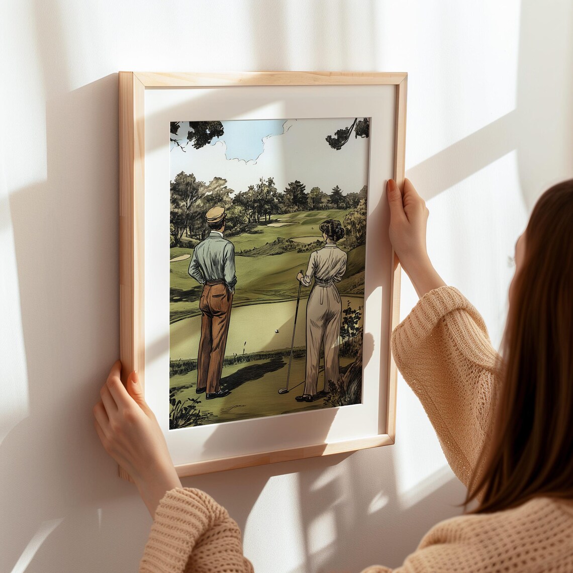 Vintage Golf Art Print, Retro Golf Course Decor - Image 7