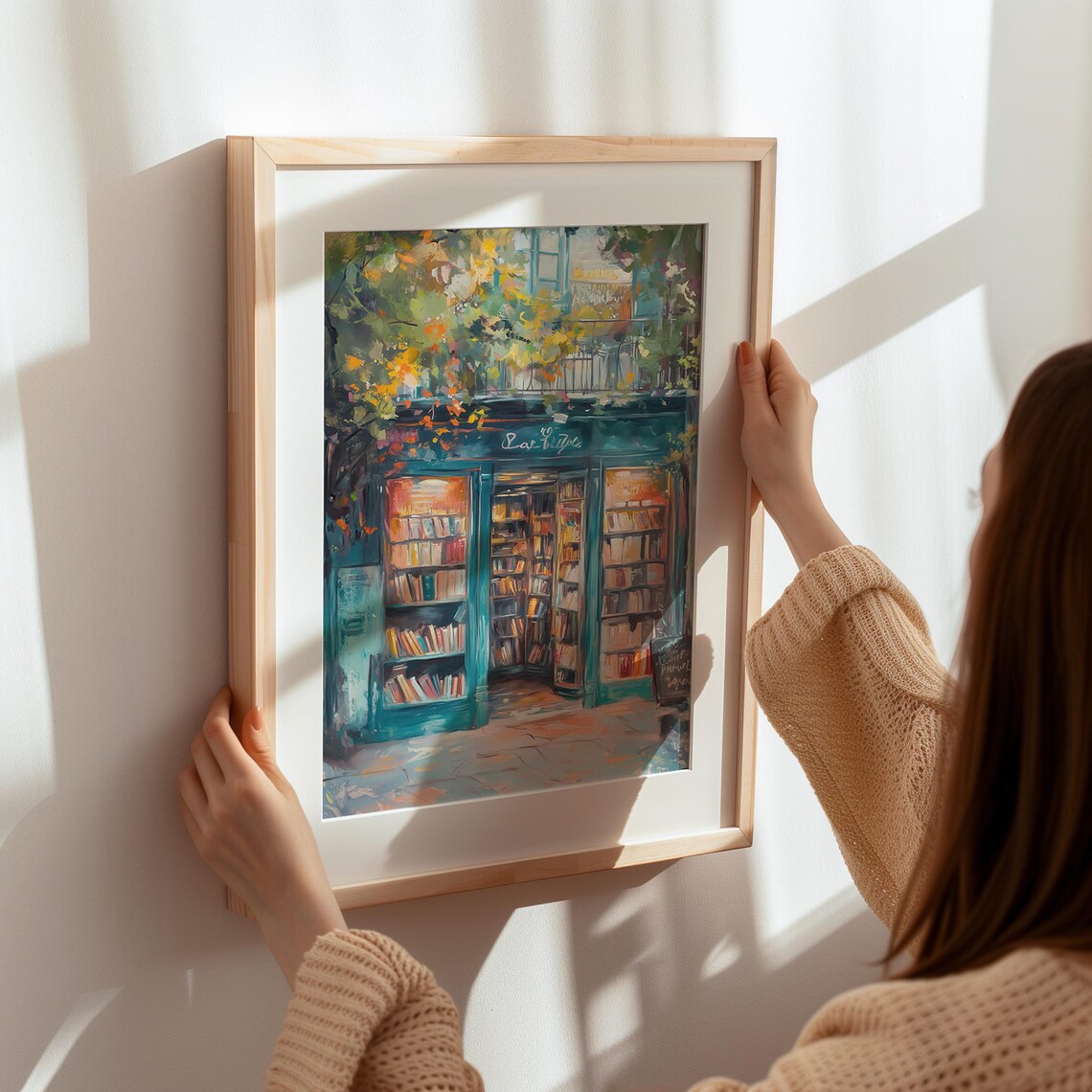 Charming Bookshop Art Print, Cozy Reading Nook Decor - Image 6
