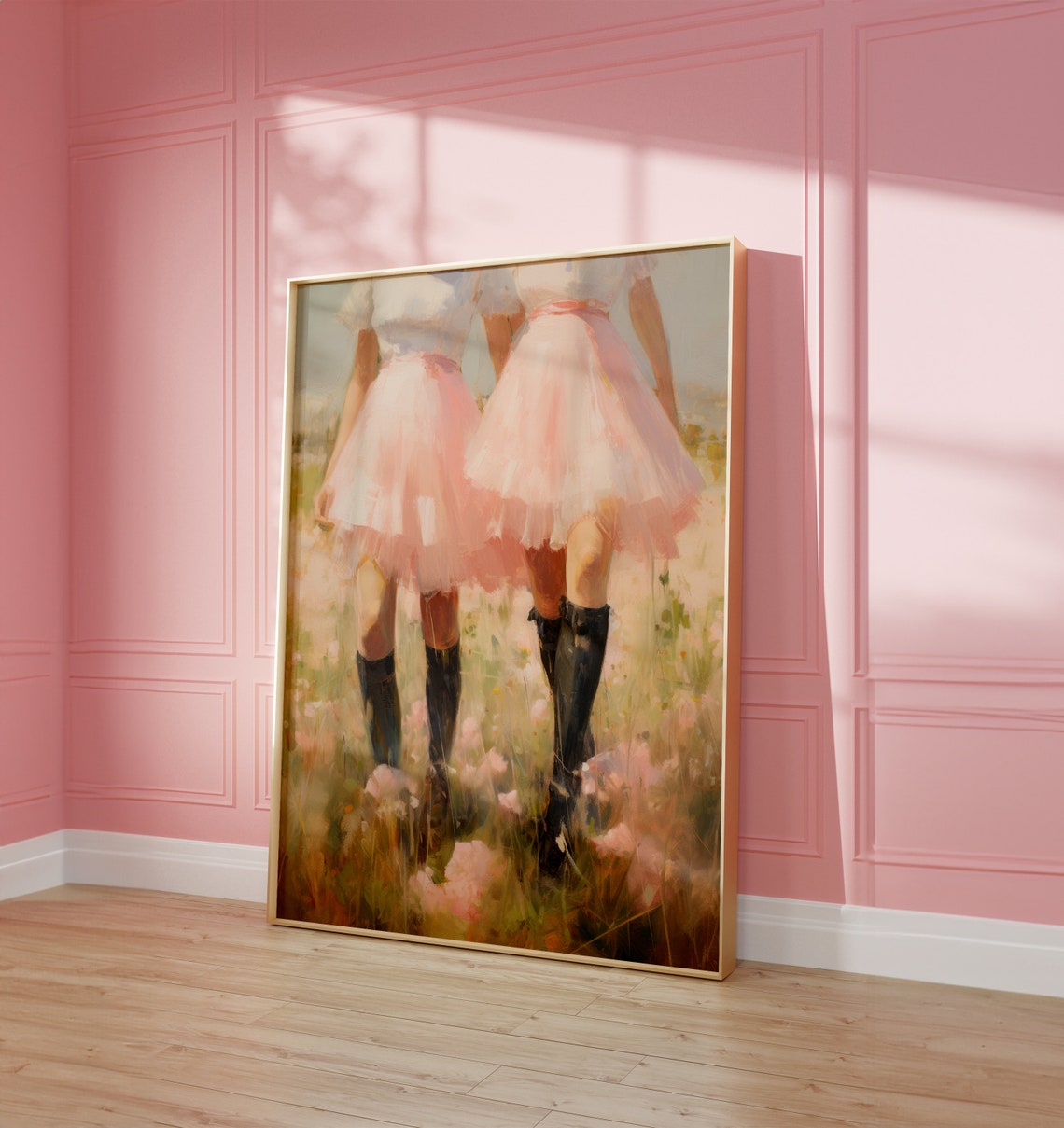 2 Cowgirls In A Field Coastal Cowgirl Trendy Print Cowgirl Wall Art Cowboy Boots Preppy Decor Dorm Decor - Image 3