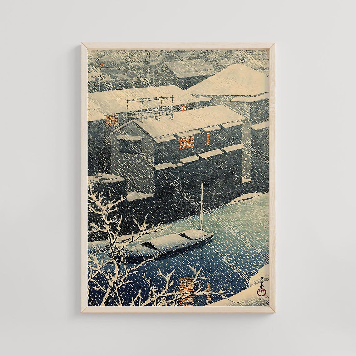 Ochanomizu Kawase Hasui 1930s Traditional Japanese Woodblock Style Collectible Fine Art Print Vintage Japan Landscape Poster