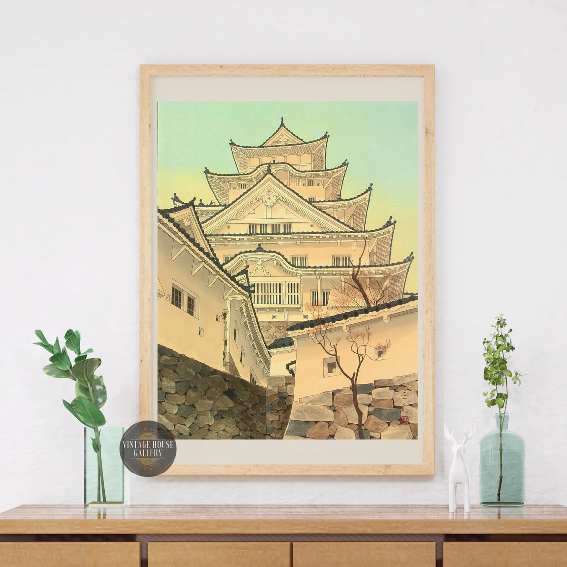 Masamoto Mori Himeji Castle White Heron Japanese Castle Poster