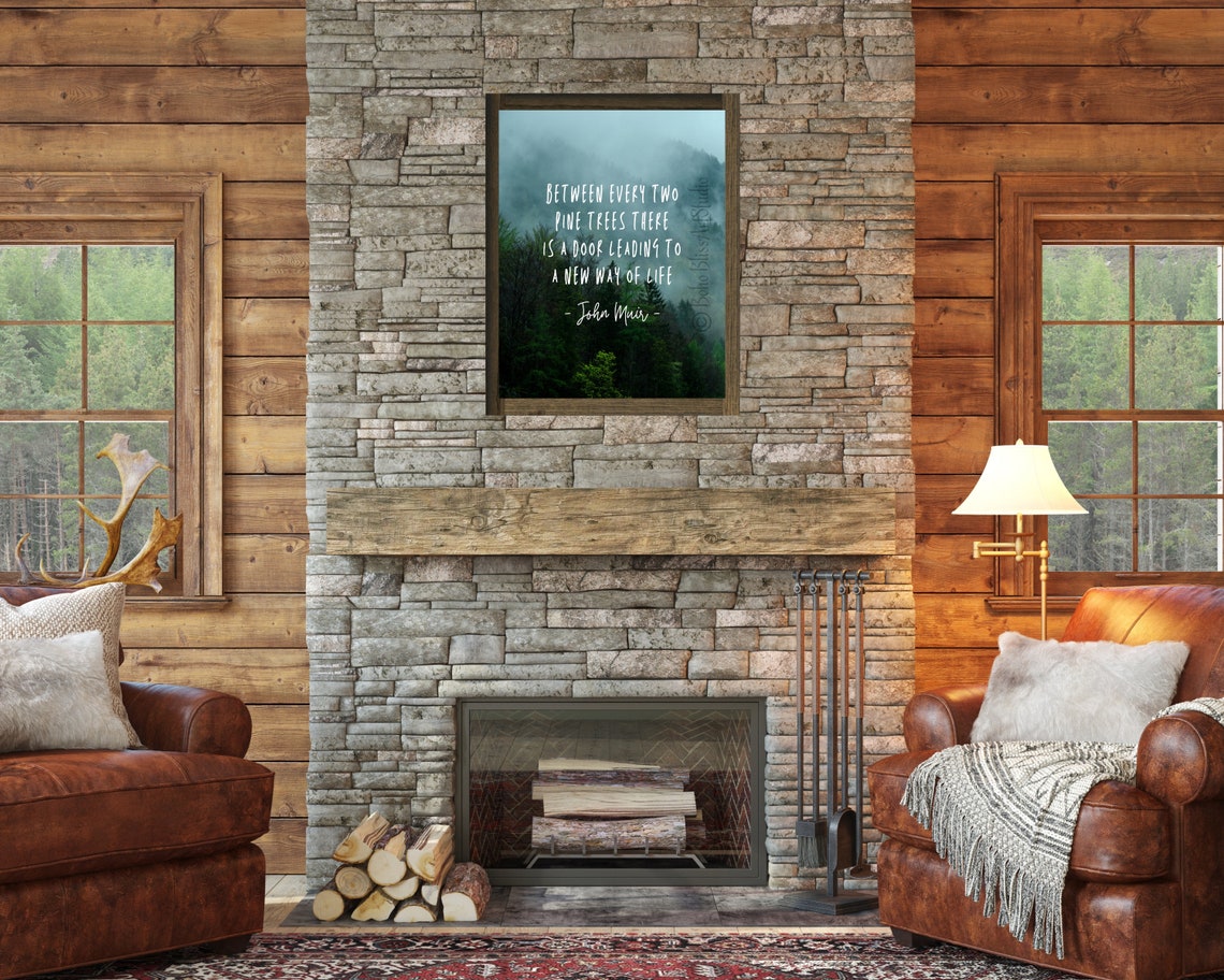 Between Every Two Pine Trees John Muir Quote Art Tree Hugger Wall Art Forest Bathing Wall Decor John Muir Art Print - Image 2