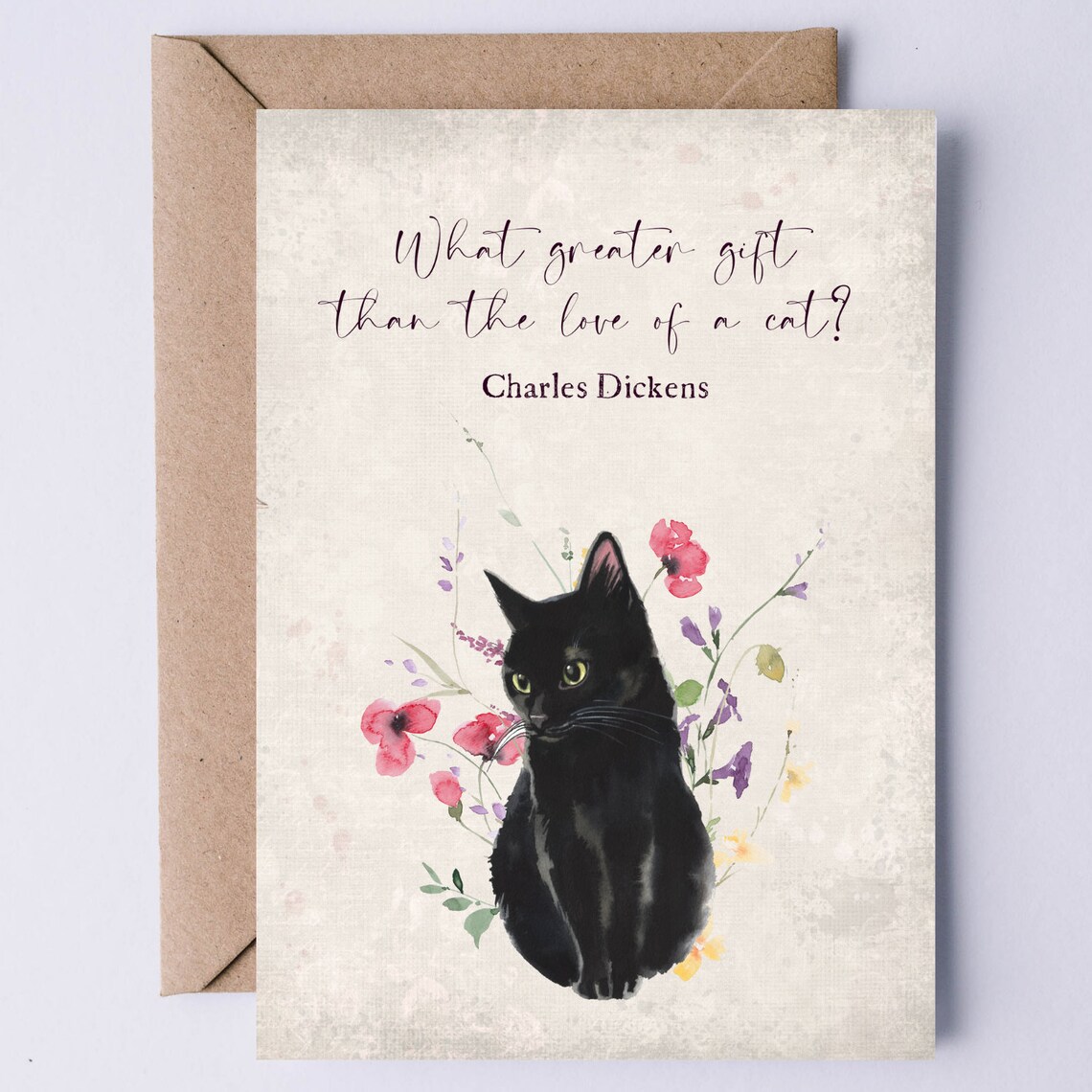 Black Kitten Sympathy Art Print, Cat Loss Tribute