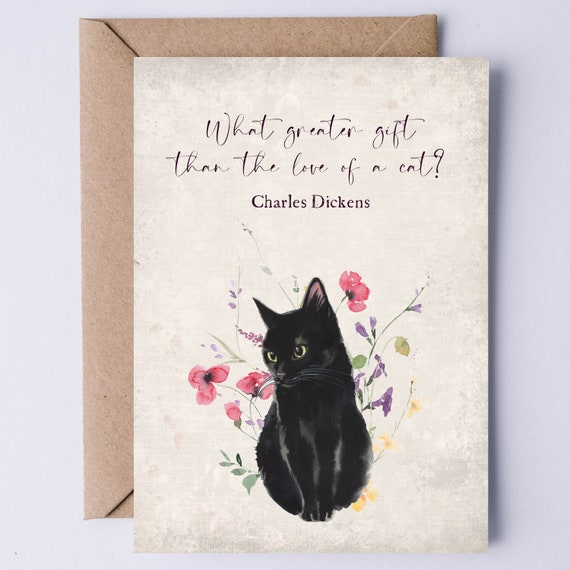 Black Kitten Sympathy Art Print, Cat Loss Tribute
