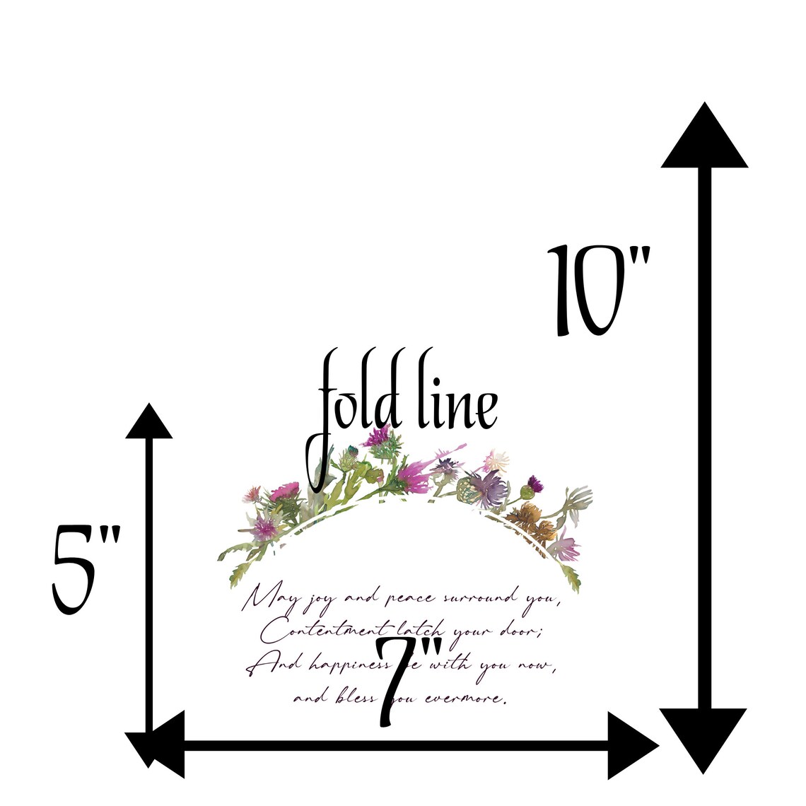 Scottish Thistle Wedding Blessing, New Home Art Print - Image 2