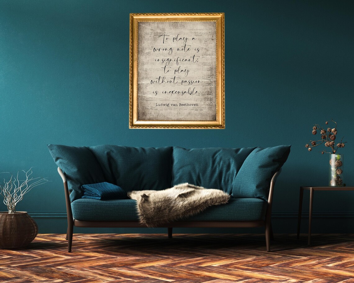 Ludwig Van Beethoven Quote Art Print, Music Wall Art - Image 2