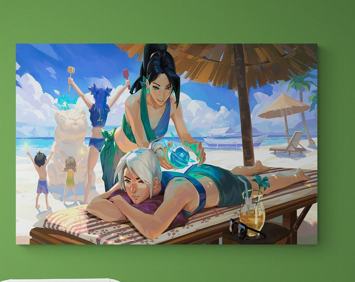 Colorful Video Game Heroes Group Portrait Holiday Photo Style Wall Art - Image 3