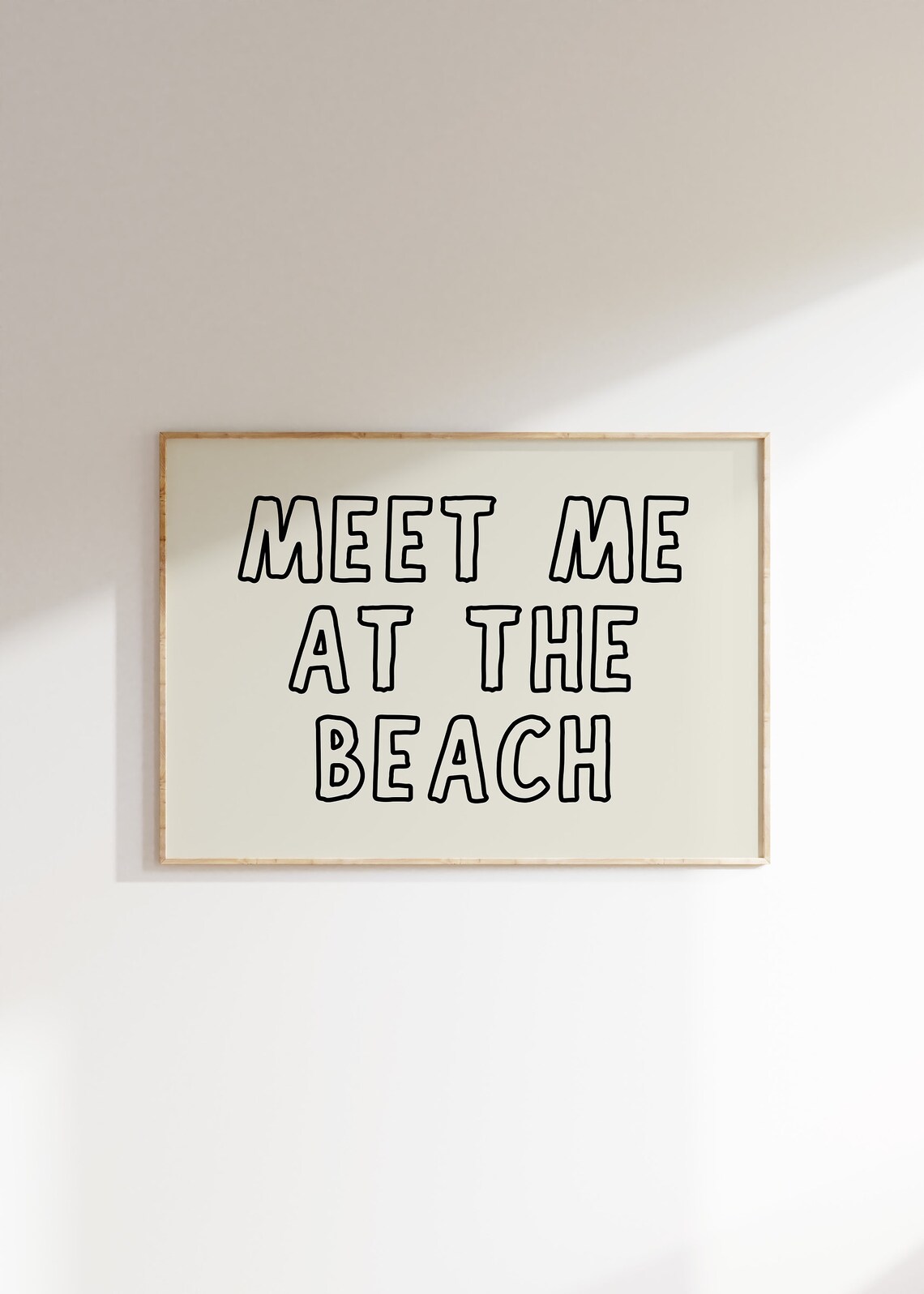 Meet Me At The Beach Retro Typography Art Print - Image 4