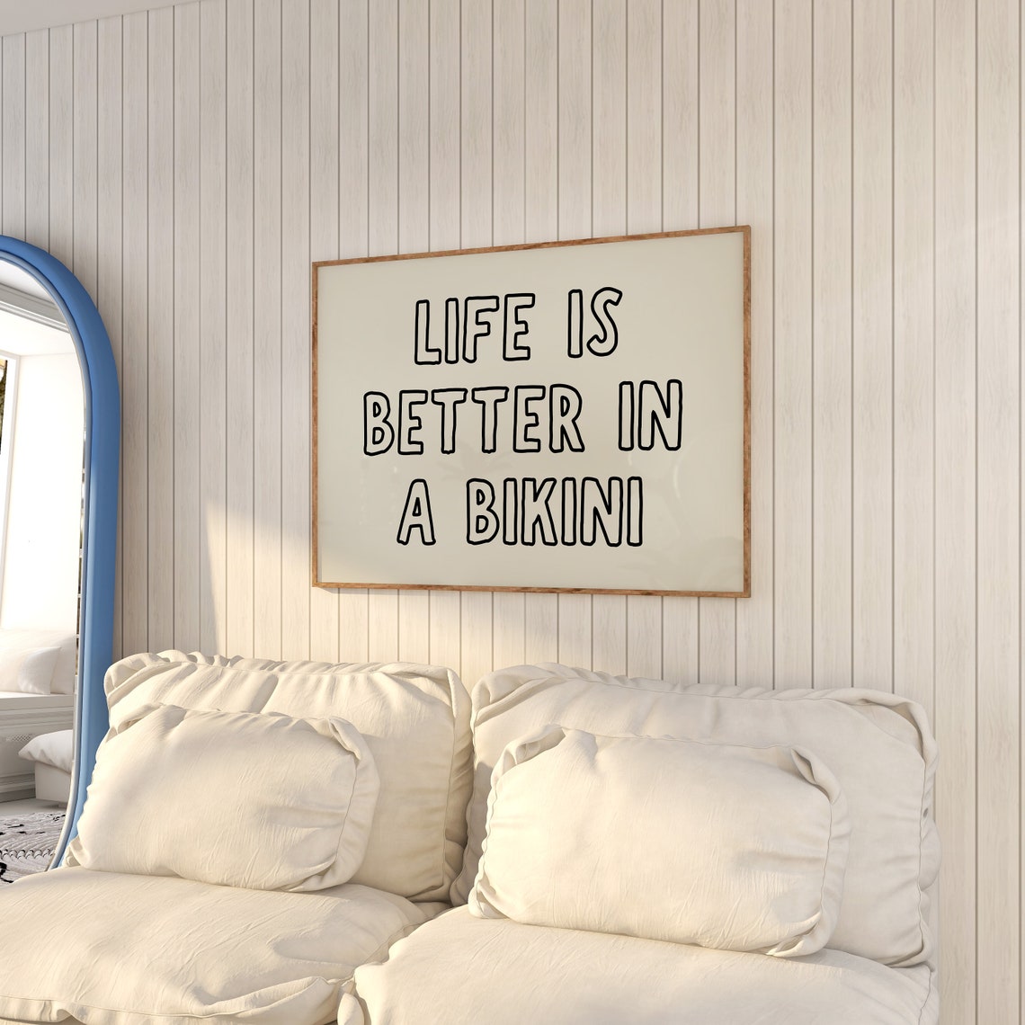 Life Is Better In A Bikini Summer Beach Fun Quote Decor Poster - Image 4
