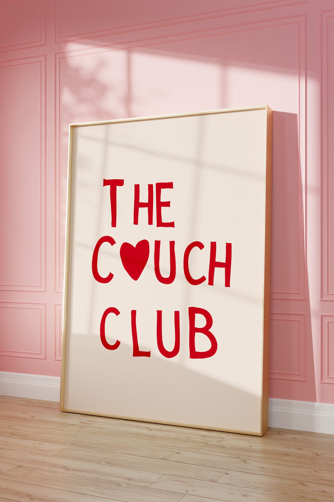 The Couch Club Red Typography Funny Living Room Decor Poster - Image 3