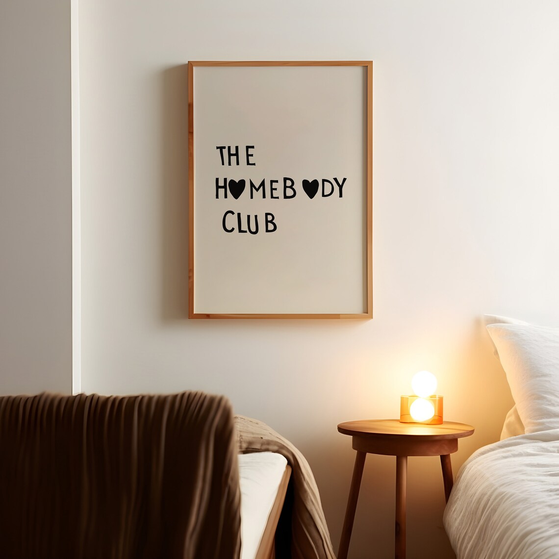 The Homebody Club Cute Handwritten Heart Quote Typography Poster - Image 2
