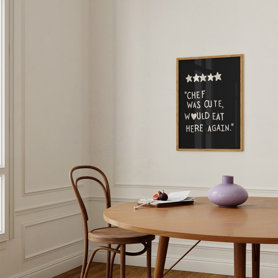 Chef Was Cute Aesthetic Kitchen Decor Art Print - Image 3