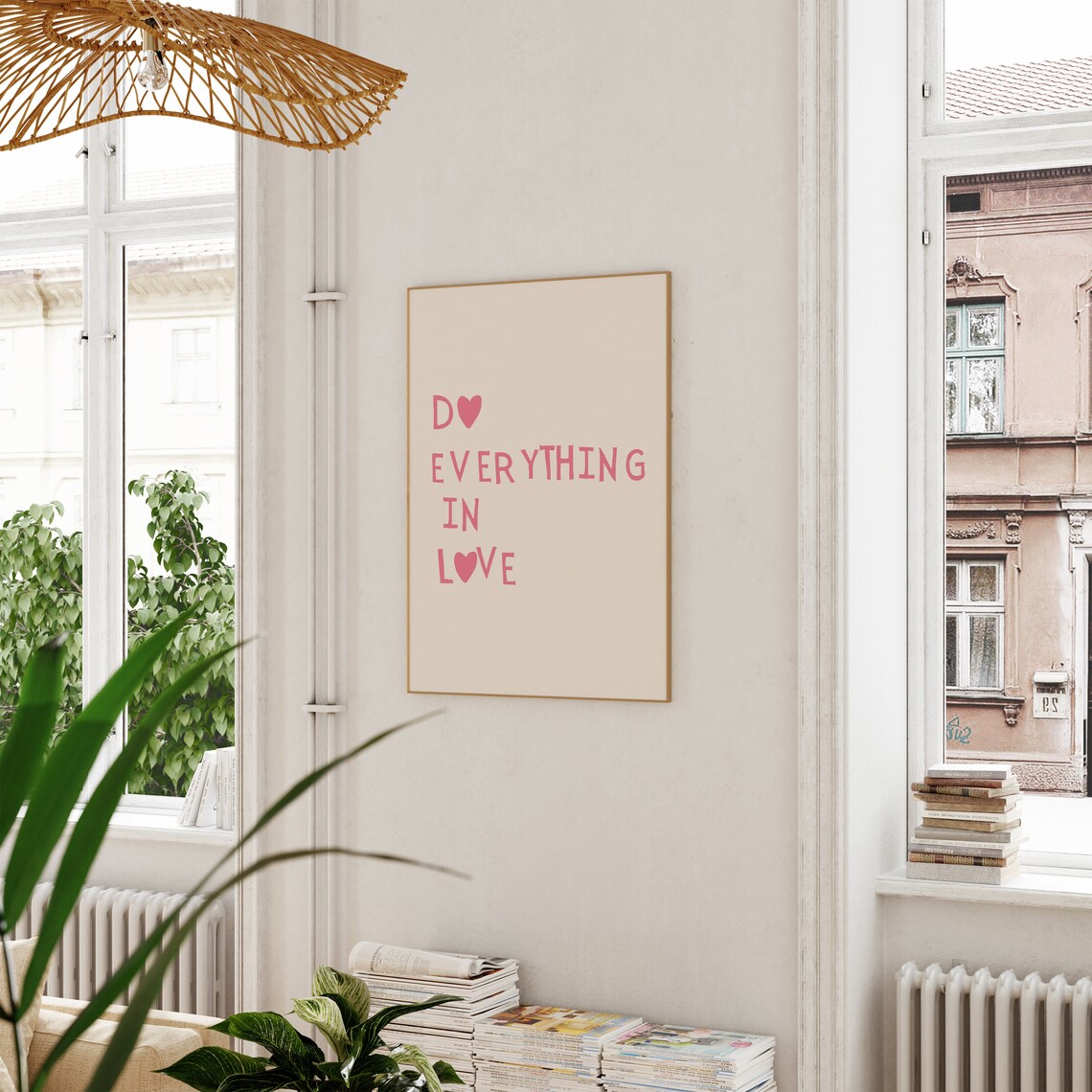 Do Everything In Love Minimalist Christian Art Print - Image 3