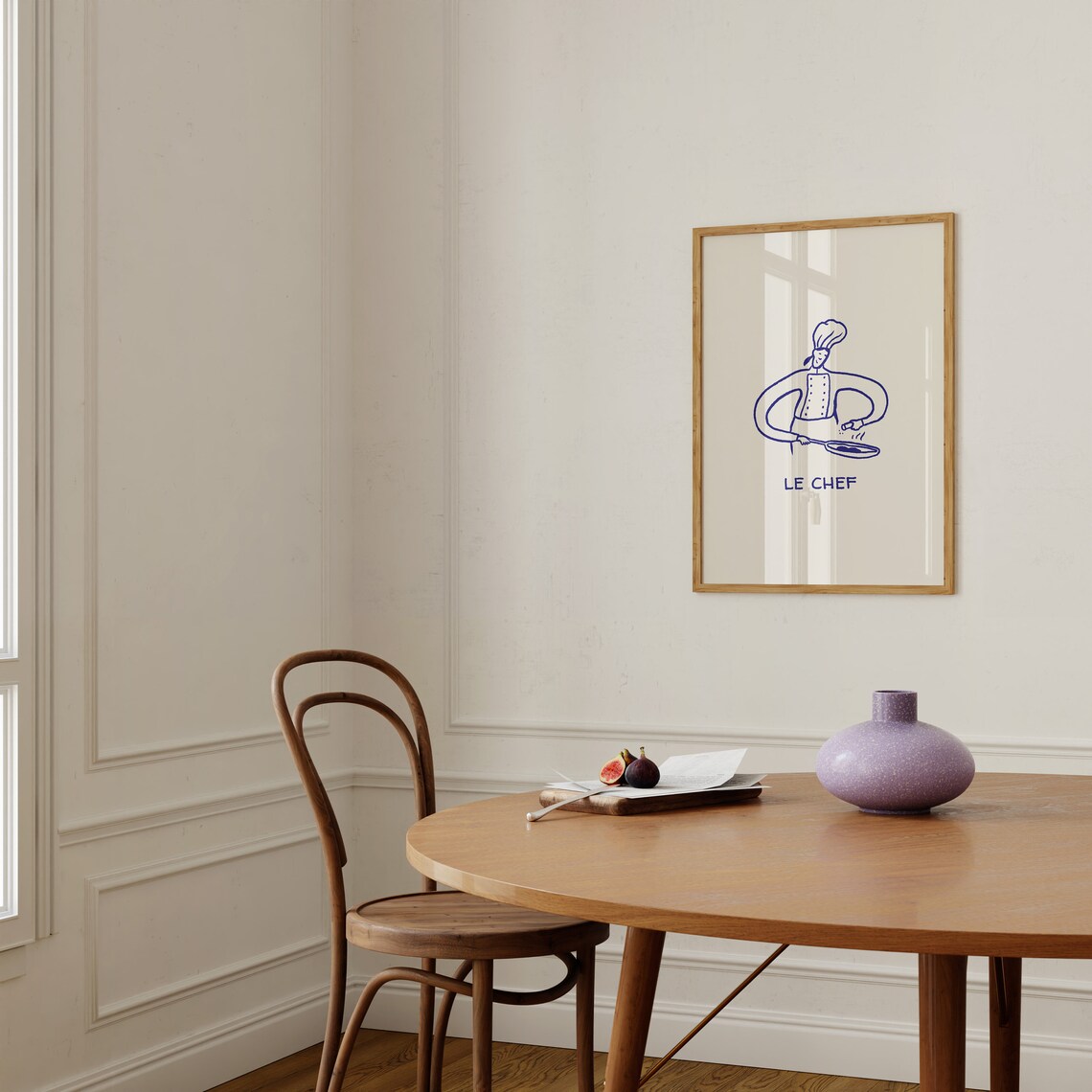 Funny Chef Print, Aesthetic French Kitchen Decor - Image 2