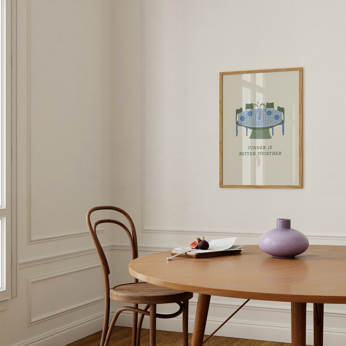 Dinner Is Better Together Poster Print, Kitchen Dining - Image 4