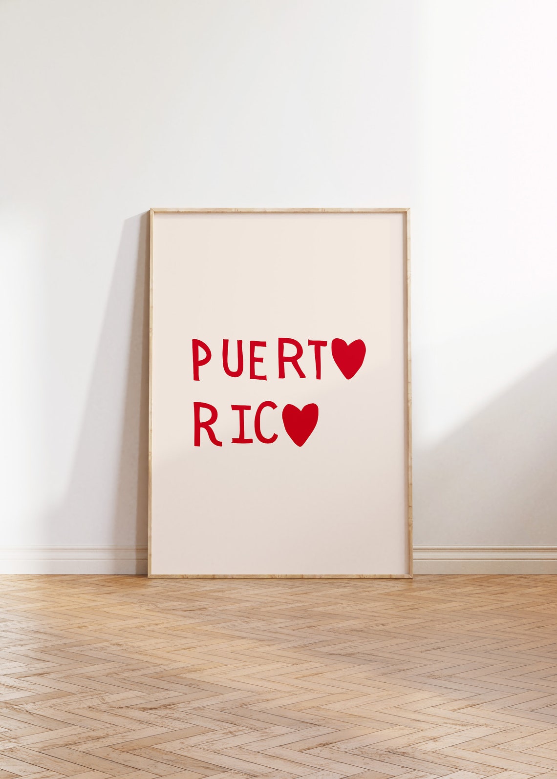 Puerto Rico Poster Puerto Rican Art Puerto Rico Wall Art Puerto Rico Print Minimalist Heart Art Puerto Rican Decor 1 Print - Image 4