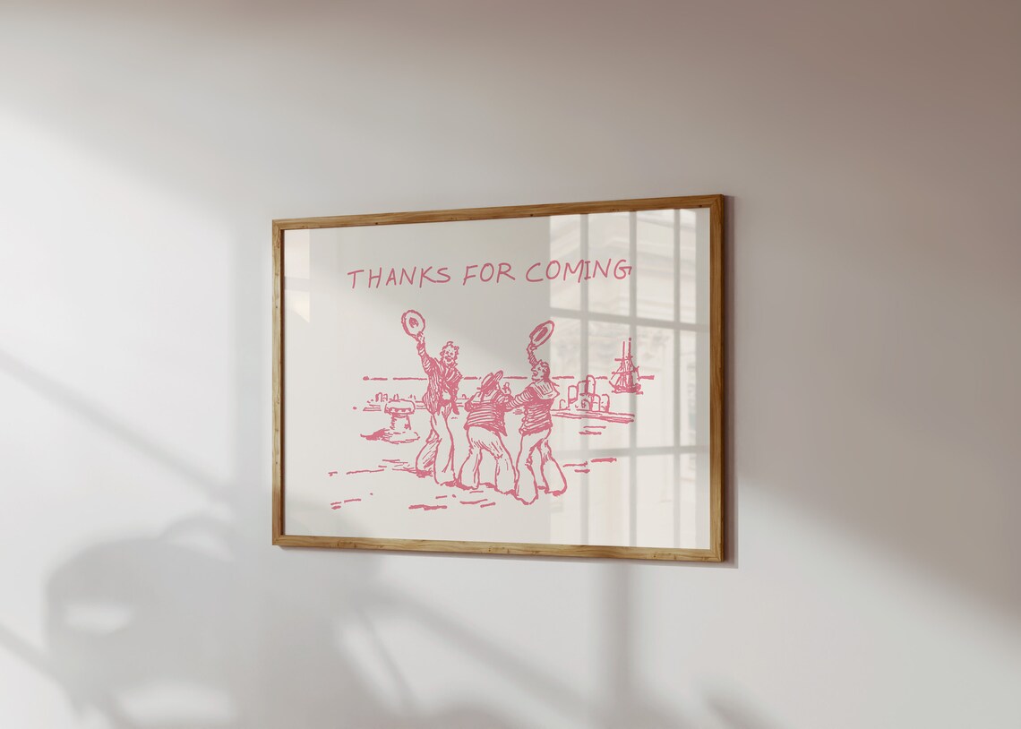 Thanks For Coming Trendy Living Room Wall Art Print - Image 2