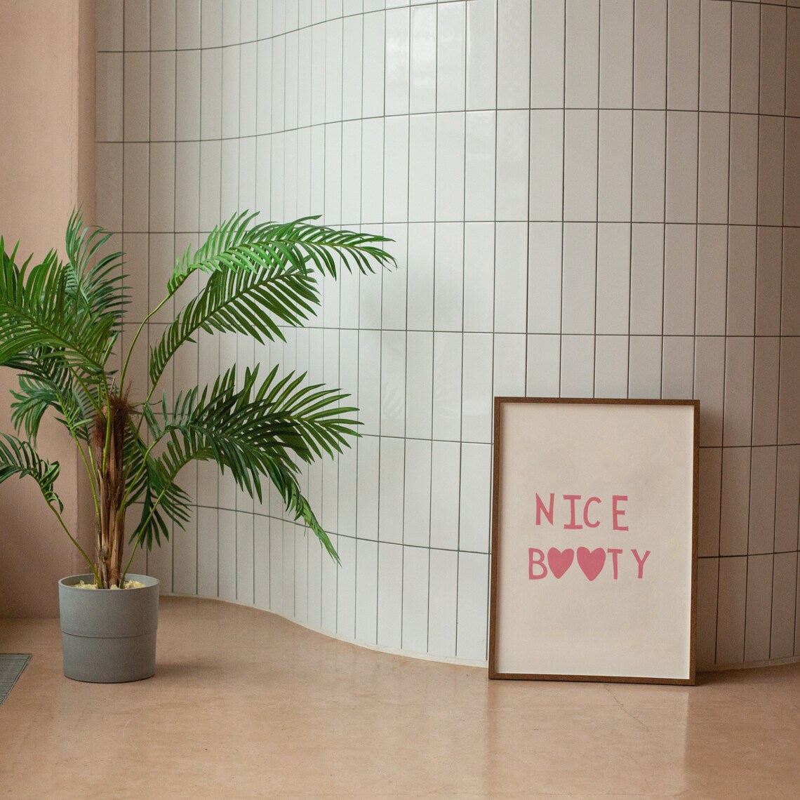 Minimalist Heart Bathroom Quote Poster Print - Image 3