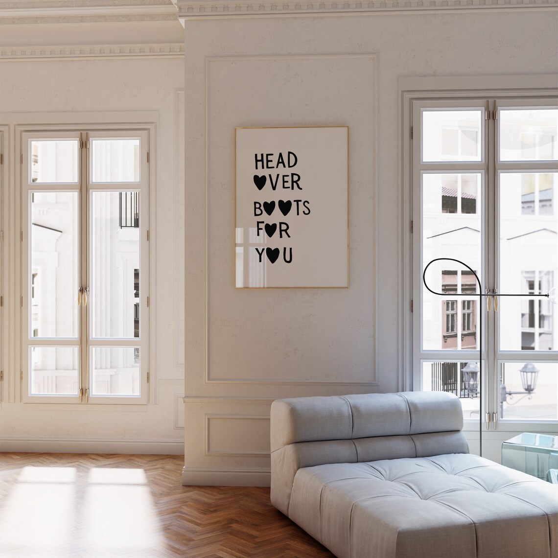 Head Over Boots for You Cowgirl Heart Western Love Quote Wall Art - Image 2