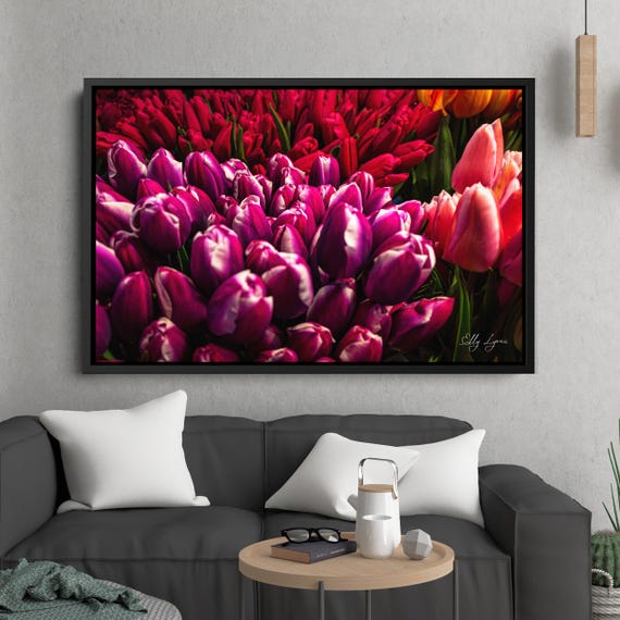 Pike Place Tulips Seattle Photography, Urban Art Print