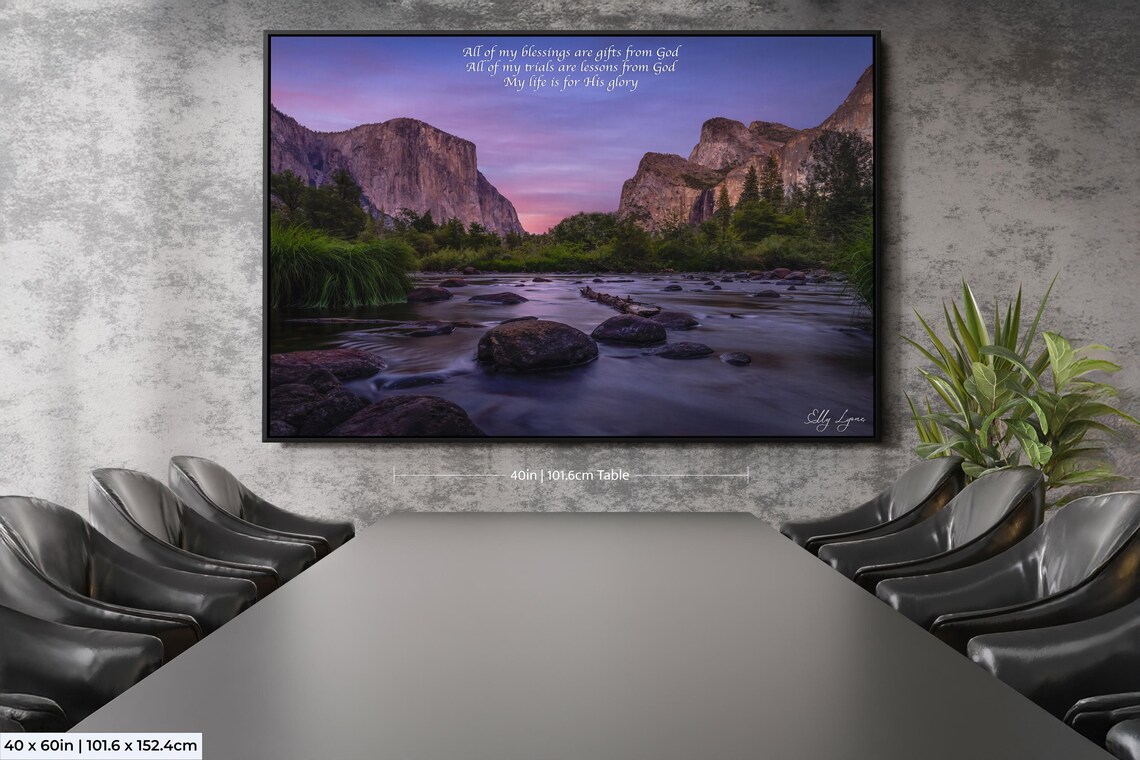 Christian Inspirational El Capitan Yosemite Sunset Art Print - Image 2