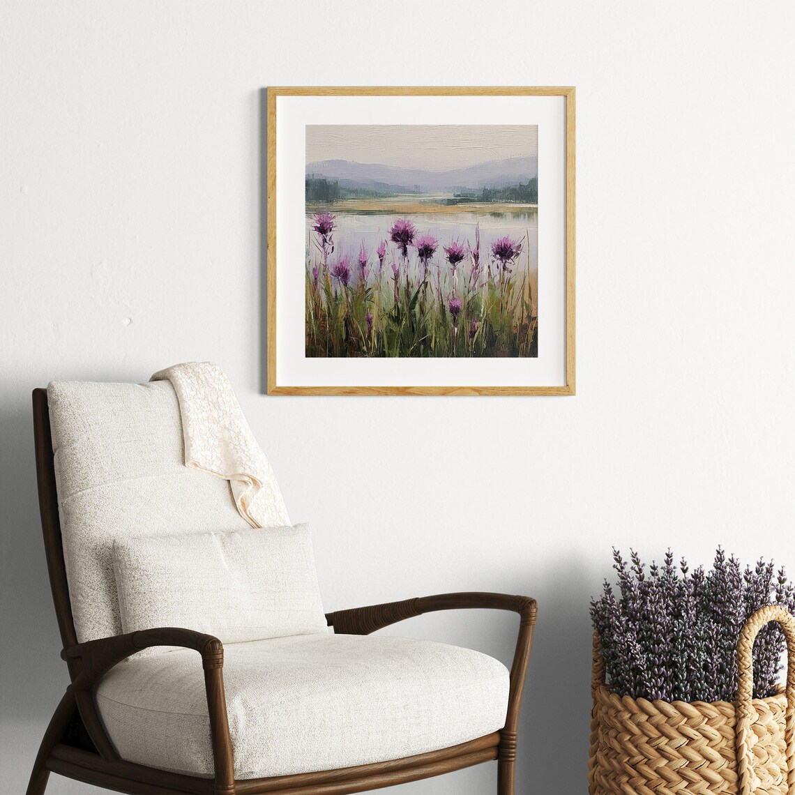 Thistle Flowers Oil Print, Scottish Wildflowers - Image 3