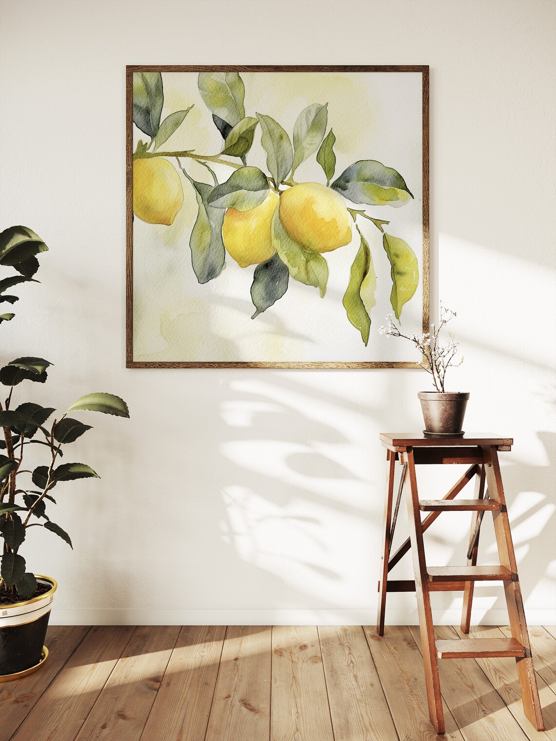 Lemon Tree Watercolor Poster, Kitchen Wall Art - Image 5
