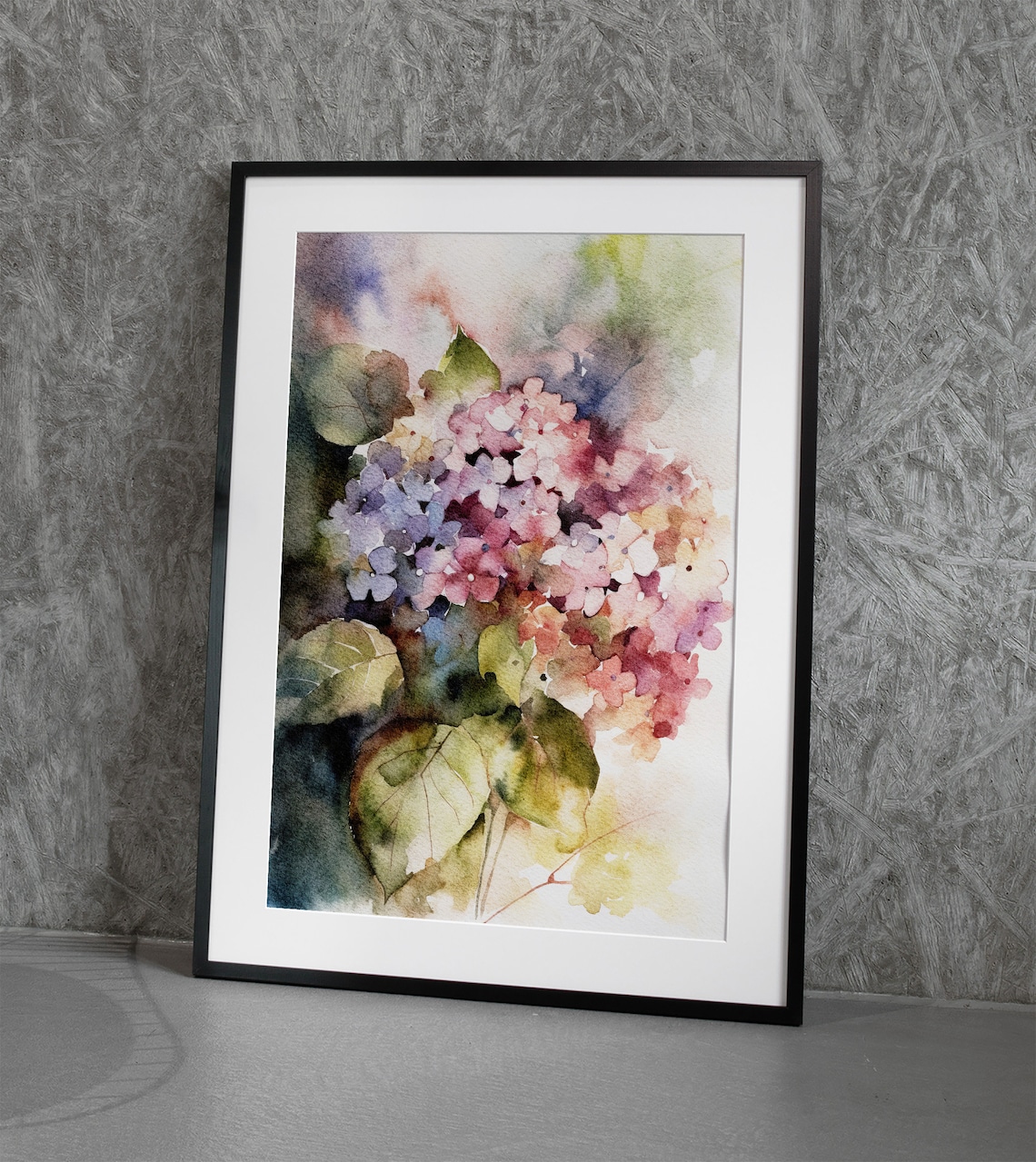 Hydrangea Watercolor Botanical Wall Art Print - Image 4