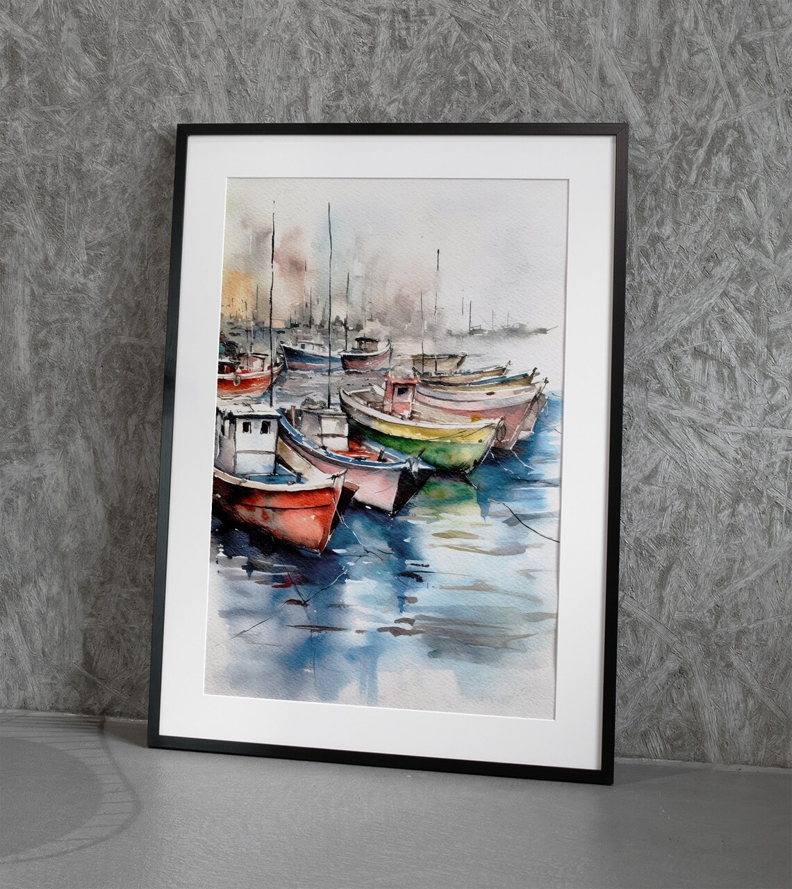 Marina Sailboats Watercolor Nautical Poster Print - Image 3