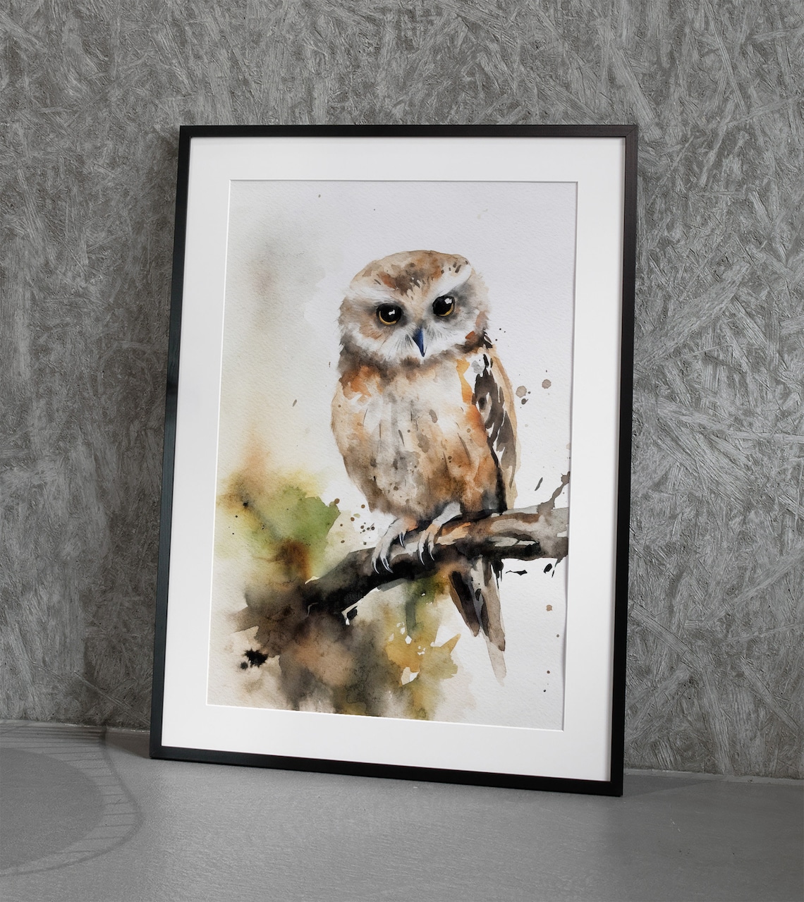 Owl Watercolor Painting, Forest Bird Art Print - Image 2