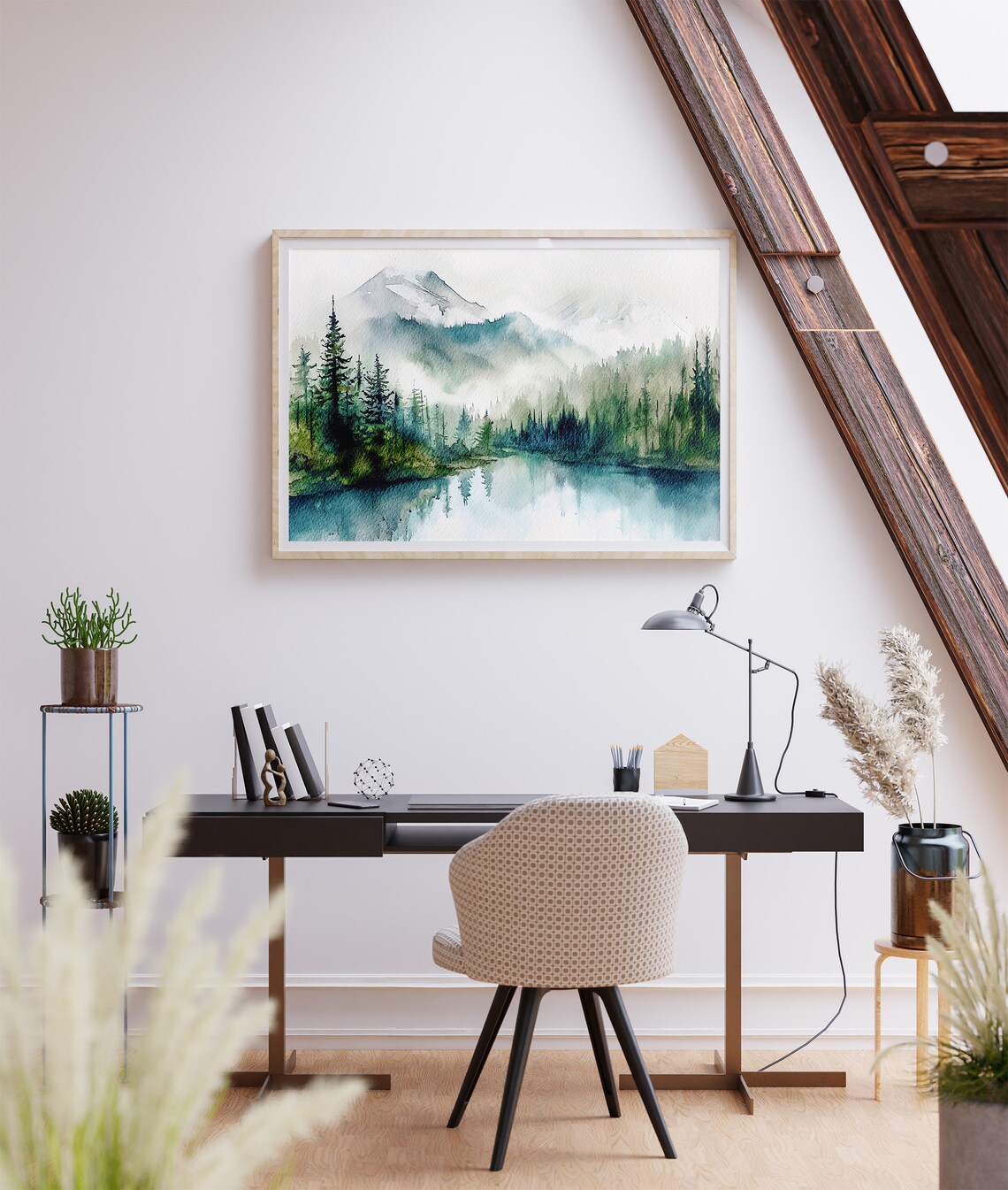 Moraine Lake Watercolor Art Print, Banff National Park - Image 2