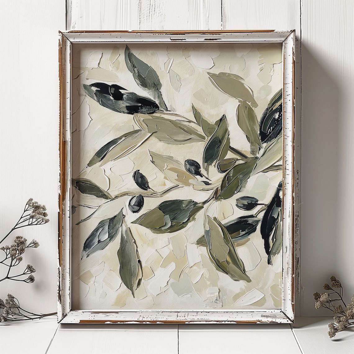 Olive Branch Botanical Art Print, Kitchen Wall Art - Image 2