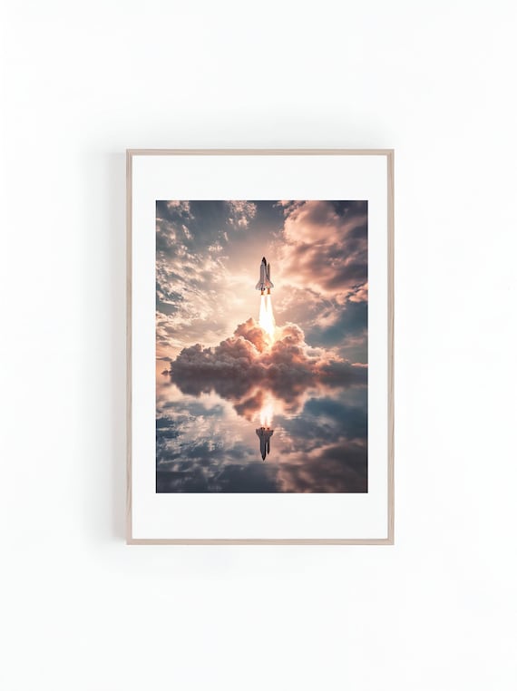 Space Shuttle Launch, NASA Space Photo Print