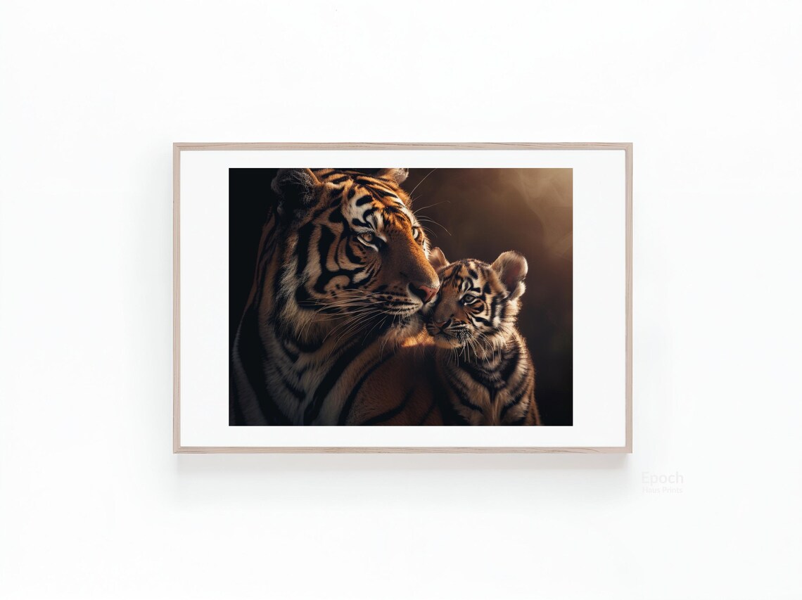 Tigress And Cub Motherhood Photo, Poster Print - Image 3