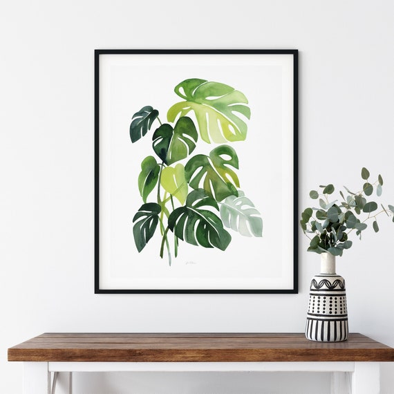 Philodendron Art Print Plant Wall Poster Decor Specialty Housewarming Gift