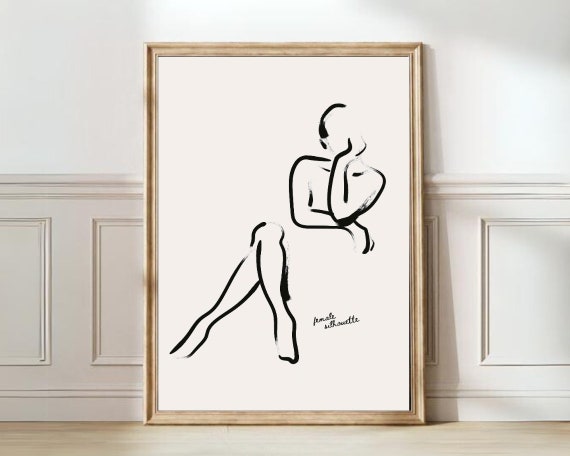 Woman Line Art Print Feminine Poster One Line Female Wall Art Woman Decor Female Body Print Gallery Print Minimalist Body