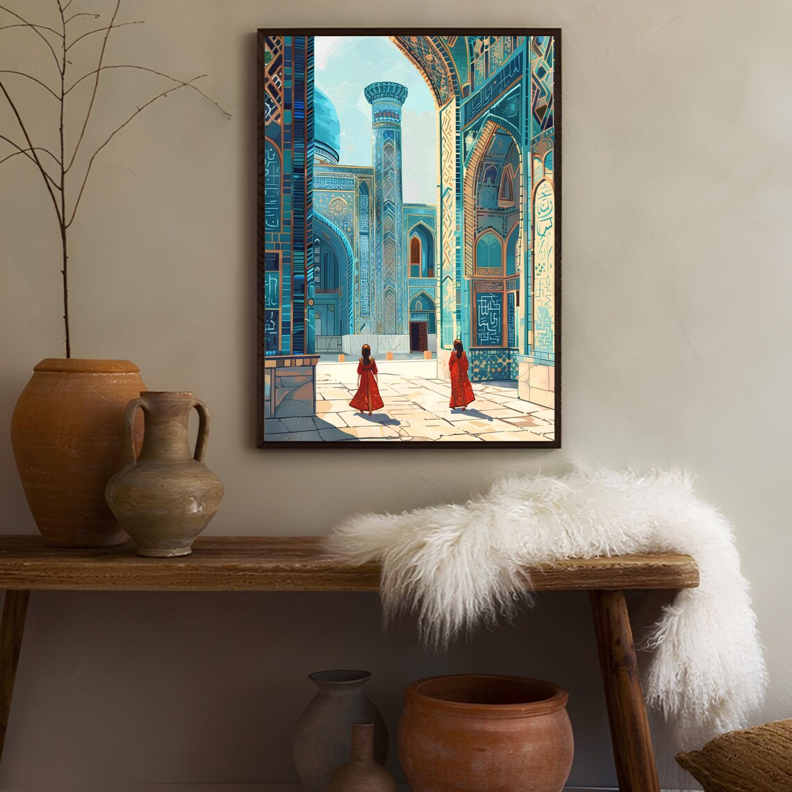 Samarkand Illustration Travel Poster, Uzbekistan - Image 2